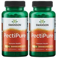 Swanson Pectipure Modified Citrus Pectin 600 Milligrams 60 Capsules 2 Pack