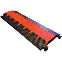 Elasco LG3125 Lite Guard Cable Guard/Management, Light Duty, Triple Channel, 1-1/4" Channels, 14,000 lb. per Tire Load Capacity, 37" x 13" x 1.75", Orange/Black