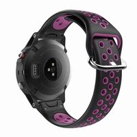 T-BLUER Compatible with Garmin Fenix 5 Bands,Breathable Silicone Replacement Wristband Bracelet Accessory for Garmin Fenix 5/5 Plus/Instinct/Forerunner 935/Approach S60/Quatix 5,Black Purlpe