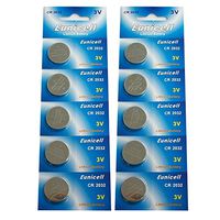 Eunicell CR2032 5004LC Lithium Blister Pack 3V 3 Volt Coin Cell Batteries (10 pcs)