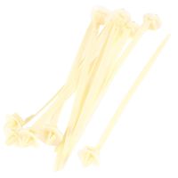 Uxcell Nylon Adjustable Push Mount Cable Zip Tie, 163mm Long, 10 Pcs, Beige