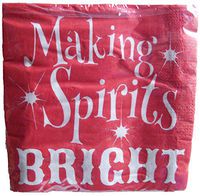Making Spirits Bright 10 In. Beverage Napkins 24 Per Pack