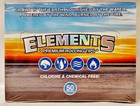 1 Box of 50 Elements Premium Rolling Tips Chlorine & Chemical Free! 50 Per Pack