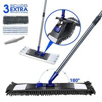 Microfiber Flat Mop with 2PCS Replaceable Mop Pads Stainless Steel Handle Magic Dust Cleaning Mop for Hardwood Floors Masthome