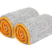 Meoliny Flat Mops Cloth Cotton Microfiber Washable Reusable Replacement Head for Wet or Dry Floor Scrubbing