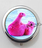 BlackKey Polar Bear 3-Compartment Decorative Pocket Gift Box Case Organizer for Pill, Color 1 -2273