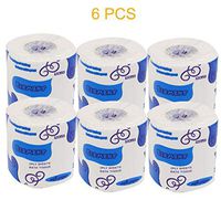 InKach Toilet Papers 6 Rolls, Silky Soft, Ultra Strong 3-Ply Recycled Bathroom Tissues, Multifold Paper Towels Highly Absorbent for Daily Use Bath Toilet Tissues Cleaner (Blue/White)