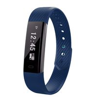 Mkcether Slim Smart Bracelet IP67 Waterproof,Activity Tracker Step Sleep Monitor Watch,Remote Camera,Sleep Monitoring Pedometer Distance Calories Anti-Theft of The Phone (Blue)