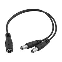 uxcell DC Power Cable 5.5x2.1mm Female 1 to 2 Male Plug for CCTV Camera