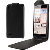 JUNXI Phone case Phone Cover Vertical Flip Soft Leather Case for Huawei Ascend P6 (Black) Suitable Price