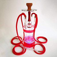 Mr. Hao Hookah Set,Glass Shisha Arab Four Pot 58 cm Model with Led Lights