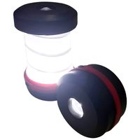 Solar Lantern Rechargeable LED Light - Collapsible Dual Charging Camping Lamp and Flashlight with 3 Lighting Modes - Lightweight, Portable - Power Bank for Phone and Gadgets - Ring Metal Handle