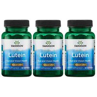 Swanson Lutein Eye Vision Retina Macula Health Supplement 40 mg 60 Softgels Sgels (3 Pack)