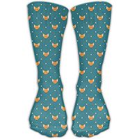 SockChaoL Men Beautiful Fox Pattern Dress Sock Shoe Size 6-10