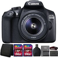 Canon EOS 1300D/T6 18MP DSLR camera with 18-55mm III Lens and Accessory Bundle