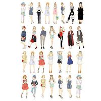 5 PCS Beautiful Lady DIY Photo Album Diary Luggage Book Phone Stickers