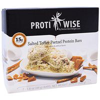 ProtiWise - 15g High Protein Weight Loss Bars for Any Diet (Salted Toffee) | Low Calorie, Low Fat, Low Sugar (7/Box)