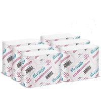 [2400 Tissues] Finetouch 2Ply Single Inter Fold Pop Up Toilet Paper, White, Smooth, Great for Bathrooms at Home, School, Restaurant, Dorm, College, Office, Fits Most Dispensers 6 Pack