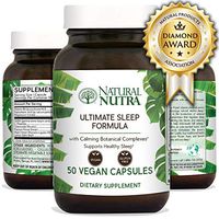 Natural Nutra Ultimate Sleep Formula, Natural, Herbal and Vegan Sleep Aid with L Theanine, GABA, Passion Flower, Chamomile, Lemon Balm, no Melatonin or Valerian Root, 50 Non Habit Forming Capsules