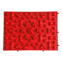 Foot Massage Mat -Vanvler Large Colorful Acupuncture Foot Massager Medical Therapy Mat Foot Massage Pad (Red)