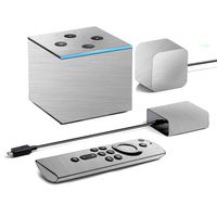 MightySkins Skin Compatible with Amazon Fire TV Cube (2019) - Cold Steel | Protective, Durable, and Unique Vinyl Decal wrap Cover | Easy to Apply, Remove, and Change Styles | Made in The USA