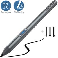 Heiyo Surface Pen, Microsoft Certified Tilt Shadow(MPP2.0) with 4096 Pressure Sensitivity Surface Pro Pen, 150-Hour Working Rechargeable Surface Stylus for Surface Pro Series/Book/Studio/Go/Laptop/Neo