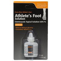 Clotrimazole, AF Antifungal AthleteS Foot Topical Solution 1 Percent (Generic Lotrimin) - 10 Ml (Pack of 2)