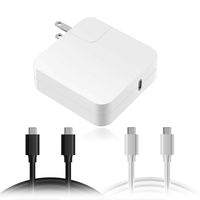 ATcuji 87W USB-C Charger Power Adapter and Charge Cable for 5-20V Max 87W PD USB C Laptop Power Supply up to 6A White & Black Charging Cables -Connector Type C