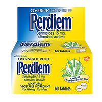 Perdiem Sennosides Stimulant Laxative Pills, Overnight Relief, 60-Count Bottle