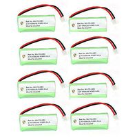 SPS Brand 2.4V 650mAh Replacement Battery for VTech 6211 (8 Pack)