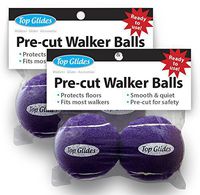 Top Glides Precut Walker Tennis Ball Glides - Purple - 2 Pairs