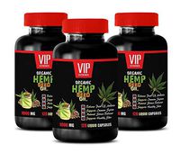 Anxiety Relief - Organic Hemp Seed Oil 1000MG - Pain Relief - Brain and Heart Health - Mood Support Supplements for Women - 3 Bottle (360 Liquid Caps)