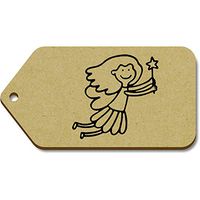 Azeeda 10 x Large 'Fairy Girl' Wooden Gift Tags (TG00068928)