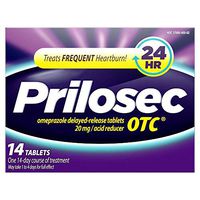 Prilosec OTC, 20mg - 14 Tablets, Pack of 4