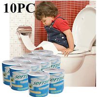 Ultra Clean Care Toilet Paper For Family, Strong Biodegradable Bath Tissue, Toilet paper 10 rolls Double pulp 100% Relaxing fragrance 3 layers Unscented (10PC)