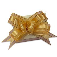 Gold Elegance Fabric Butterfly Bow | Quantity: 50 | Width: 4"