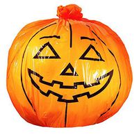 Regent Products Corp Halloween Fall Giant Pumpkin Lawn Leaf Leaves Bag - Large 45"x48" Jack-O-Lantern Leaf Bag (Halloween Yard Decorations)