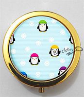 BlackKey Penguin 3-Compartment Decorative Pocket Gift Box Case Organizer for Pill, Color 2 -2005