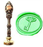 MNYR Vintage Key Art Craft Wax Seal Stamp Luxury Bronze Metal Peacock Decorative Wedding Invitations Gift Card Paper Stationary Envelope Seals Custom Company Logo Monogram Wax Seal Sealing Stamp Set