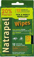 Natrapel Insect Repellent Wipes, 12 ct (Pack of 3)