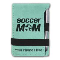 Mini Notepad, Soccer Mom, Personalized Engraving Included (Teal)