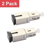 SC/UPC Fiber Optic Attenuator 5dB, in-Line Attenuator, Male/Female, Single-Mode Fixed, dB Options: 3dB, 5dB, 7dB, 10dB, 2 Pack