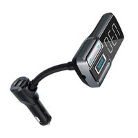 Acekool Bluetooth 5.0 FM Transmitter for car with Bass Booster, Dual USB Ports and 1.77" LED Display Wireless Radio Adapter Perfect for Bluetooth Play, TF Card Play, AUX Play, Handsfree Calls and more