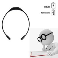 Handsfree Hug Neck Light, TINYOUTH 4 LEDs Flexible Neck Reading Light, 1000mAh USB Rechargeable Hug Light, Touch Button, 2 Brightness, Lightweight Portable for Reading, Black