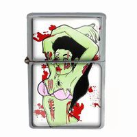 Wind Proof Dual Torch Refillable Lighter Zombie Design-005