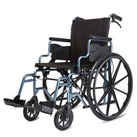 Aluminum Foldable Lightweight Wheelchair, Ergonomic Handrail with Foot Rest Hand Brakes Bedside Commode Chair, Elderly Disabled Scooter Self-Chair