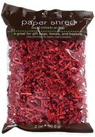 amscan Festive Solid Color Paper Shreds & Strands Party Supply, Red (Value 4-Oz)