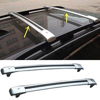 FMtoppeak One Set of 2Pcs Aluminium Alloy Roof Rails Cross Bar Luggage Rack Crossbar for 2014-2018 Jeep Cherokee