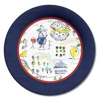 X&O Paper Goods French Cuisine Decorative Disposable Paper Plates, 8 ct. 10.5'' D