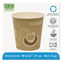 Eco-Products EPBRHC10EW Evolution World 24% Recycled Content Hot Cups - 10oz, 50/PK, 20 PK/CT